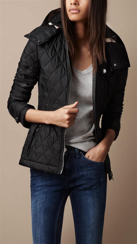 burberry brit jacket womens black|Burberry Brit jacket price.